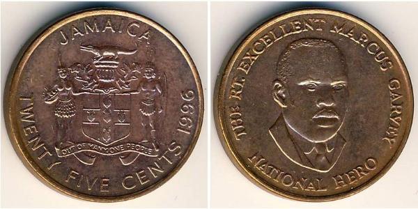 25 Cent Jamaica (1962 - ) Bronce 
