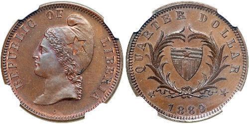 25 Cent Liberia Bronzo 