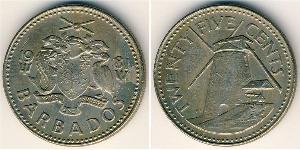 25 Cent Barbados Copper/Nickel 