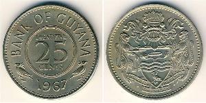 25 Cent Guyana Copper/Nickel 