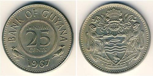 25 Cent Guyana Copper/Nickel 