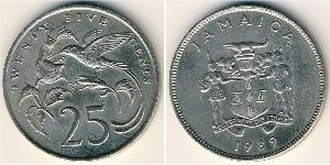 25 Cent Jamaica (1962 - ) Copper/Nickel 