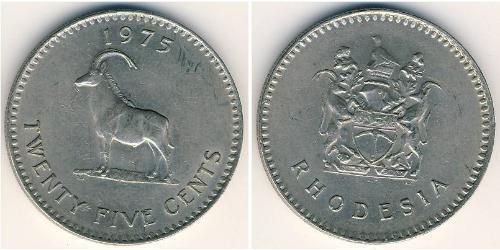 25 Cent Rhodesia (1965 - 1979) Copper/Nickel 