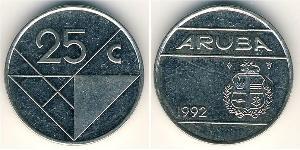 25 Cent Aruba Cuivre/Nickel 