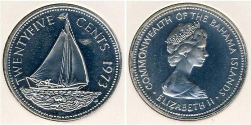 25 Cent Bahamas Cuivre/Nickel 