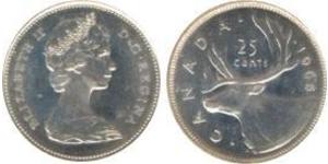 25 Cent Canada Cuivre/Nickel Elizabeth II (1926-2022)