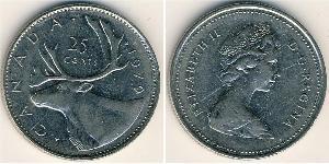 25 Cent Canada Cuivre/Nickel Elizabeth II (1926-2022)