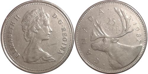 25 Cent Canada Cuivre/Nickel Elizabeth II (1926-2022)