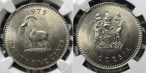 25 Cent Rhodésie (1965 - 1979) Cuivre/Nickel 