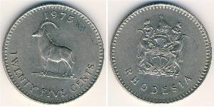 25 Cent Rhodésie (1965 - 1979) Cuivre/Nickel 