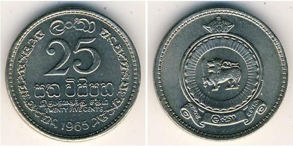 25 Cent Sri Lanka Cuivre/Nickel 