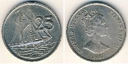 25 Cent Îles Caïmans Cuivre/Nickel 