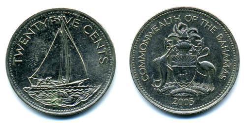 25 Cent Bahamas Kupfer/Nickel 