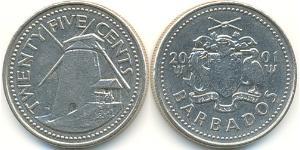 25 Cent Barbados Kupfer/Nickel 