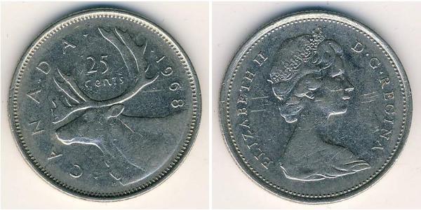 25 Cent Kanada Kupfer/Nickel Elizabeth II (1926-2022)