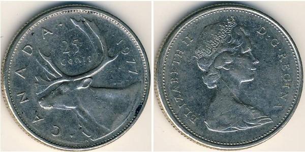 25 Cent Kanada Kupfer/Nickel Elizabeth II (1926-2022)