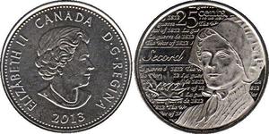 25 Cent Canada Nichel Elisabetta II (1926-2022)