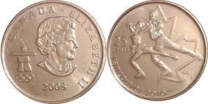 25 Cent Canada Nichel Elisabetta II (1926-2022)