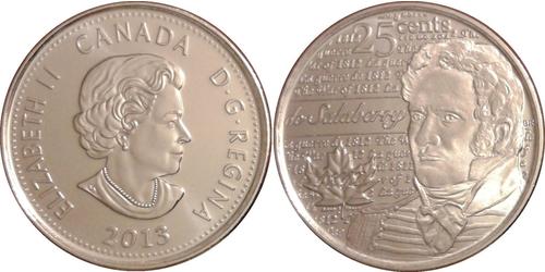 25 Cent Canada Nichel Elisabetta II (1926-2022)