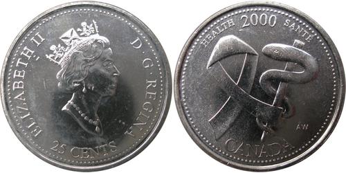 25 Cent Canada Nichel Elisabetta II (1926-2022)