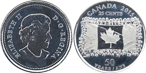 25 Cent Canada Nichel Elisabetta II (1926-2022)