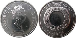 25 Cent Canada Nickel Elizabeth II (1926-2022)