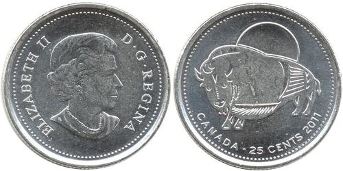 25 Cent Canada Nickel Elizabeth II (1926-2022)