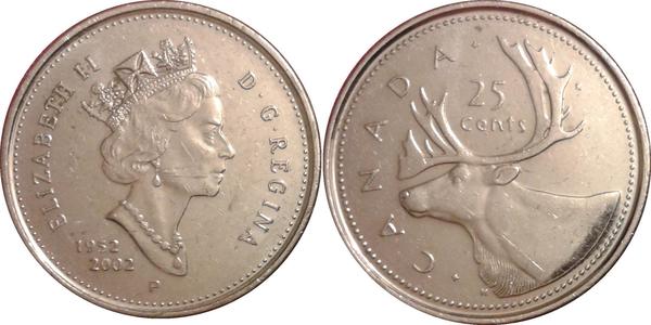 25 Cent Canada Nickel Elizabeth II (1926-2022)