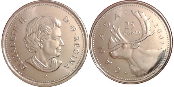 25 Cent Canada Nickel Elizabeth II (1926-2022)