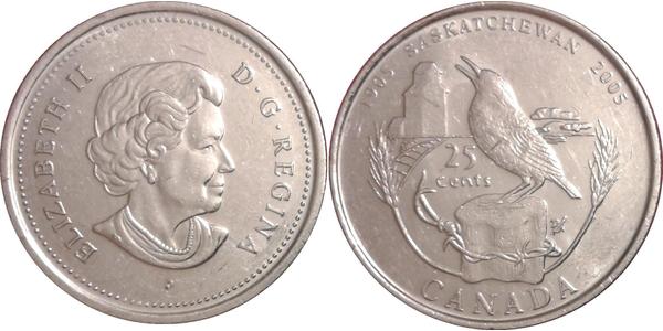 25 Cent Canada Nickel Elizabeth II (1926-2022)