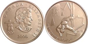 25 Cent Kanada Nickel Elizabeth II (1926-2022)