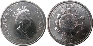 25 Cent Kanada Nickel Elizabeth II (1926-2022)