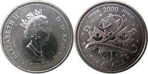 25 Cent Kanada Nickel Elizabeth II (1926-2022)