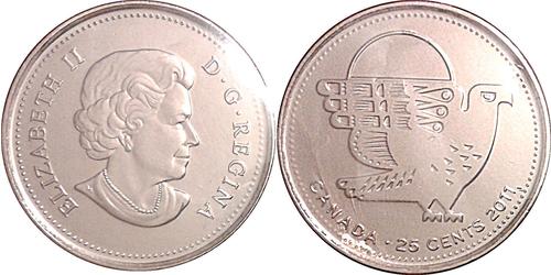 25 Cent Kanada Nickel Elizabeth II (1926-2022)