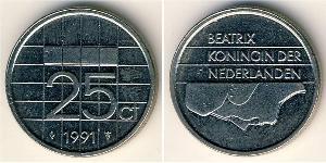 25 Cent Kingdom of the Netherlands (1815 - ) Nickel 