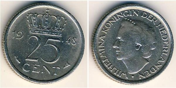 25 Cent Royaume des Pays-Bas (1815 - ) Nickel 