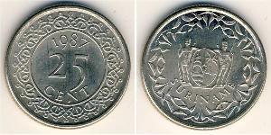 25 Cent Suriname Acier/Nickel 