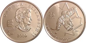 25 Cent Canadá Níquel Isabel II (1926-2022)