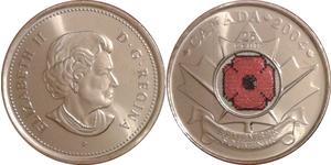 25 Cent Canadá Níquel Isabel II (1926-2022)