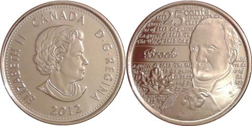 25 Cent Canadá Níquel Isabel II (1926-2022)