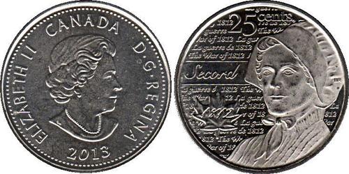 25 Cent Canadá Níquel Isabel II (1926-2022)