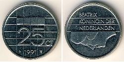 25 Cent Reino de los Países Bajos (1815 - ) Níquel 