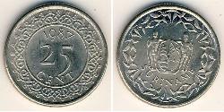25 Cent Surinam Níquel/Acero 