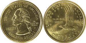 25 Cent Estados Unidos de América (1776 - ) Níquel/Cobre George Washington