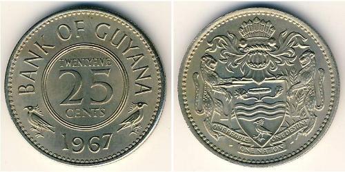 25 Cent Guyana Níquel/Cobre 