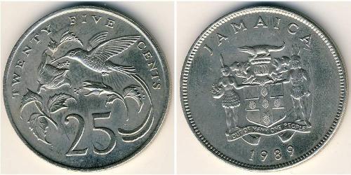 25 Cent Jamaica (1962 - ) Níquel/Cobre 