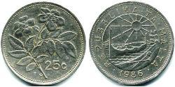 25 Cent Malta Níquel/Cobre 