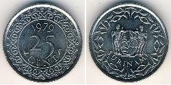 25 Cent Surinam Níquel/Cobre 