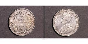 25 Cent Canadá Plata Jorge V (1865-1936)