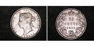 25 Cent Canadá Plata Victoria (1819 - 1901)